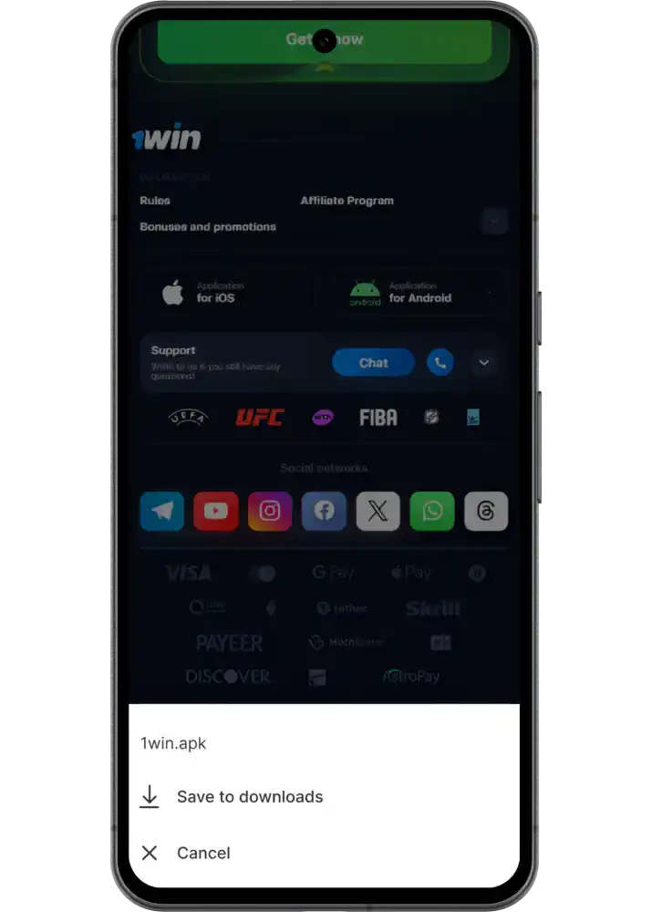 1win betting app